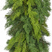 9'Lx12"W PE Artificial Mixed Pine Garland -2 Tone Green - A195770