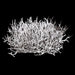 15"x15"x4.5" Glittered & Flocked Artificial Twig Mat -White/Brown (Pack of 6) - A-195790