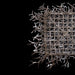 15"x15"x4.5" Glittered & Flocked Artificial Twig Mat -White/Brown (Pack of 6) - A-195790