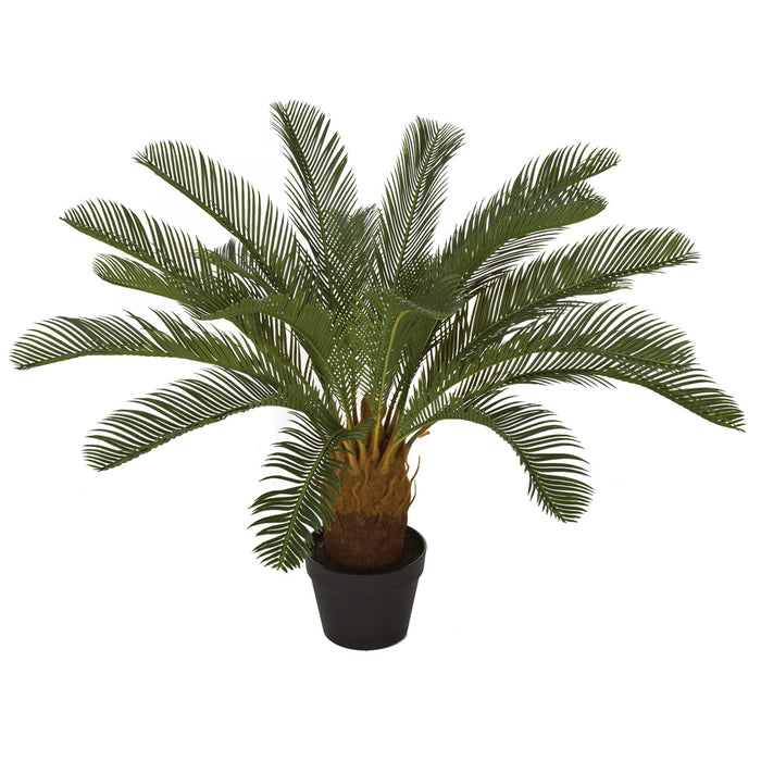 31" Artificial Sago Cycas Palm Tree w/Pot -Green - A195890