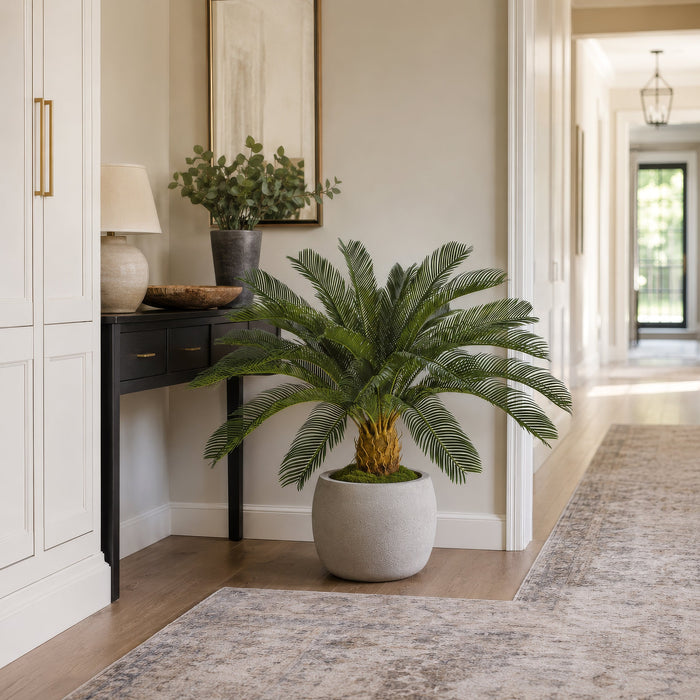 36" Artificial Sago Cycas Palm Tree w/Pot -Green - A195900