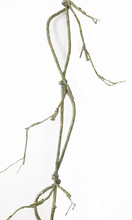 8' Artificial Plastic Twig Vine Garland -Gray/Green (Pack of 6) - A-197345