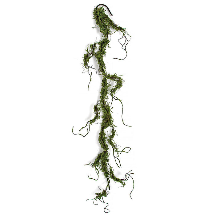 6' Moss Covered Twig Artificial Garland -Green (Pack of 6) - A-197360