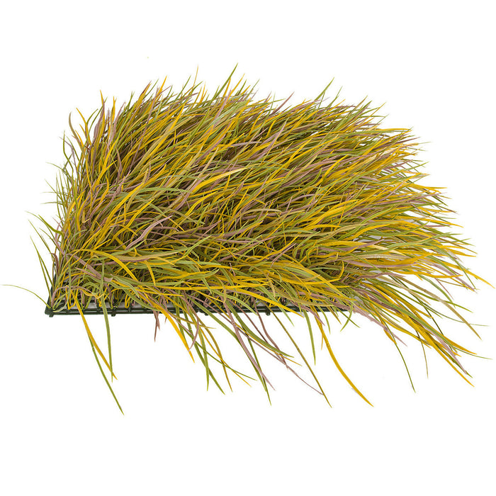 20"x20" Outdoor UV-Proof Artificial Autumn Dune Grass Mat -Yellow/Green (Pack of 2) - A-198032