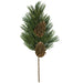31" Outdoor UV-Proof Artificial Eastern White Pine & Pinecone Branch Stem -Green/Brown (Pack of 4) - A-200060
