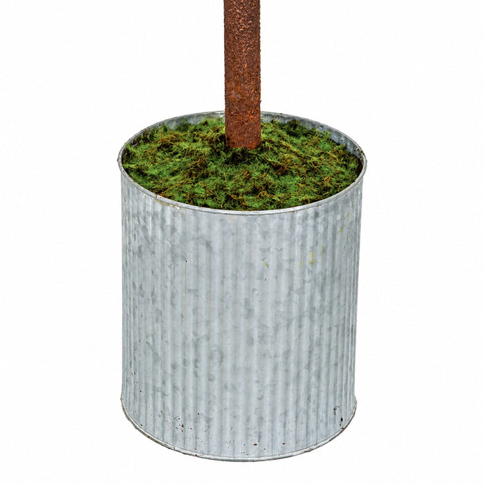 6' Soft-Touch Artificial Juniper Tree w/Galvanized Pot -Green - A-200300