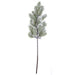 33" Flocked Pine Artificial Stem -Green/White (Pack of 6) - A-201540