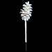 29" Flocked Plastic Pinecone Stem -White/Brown (Pack of 12) - A-201850
