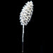 33" Flocked Plastic Pinecone Stem -White/Brown (Pack of 12) - A-201870