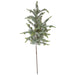 38" Flocked & Glittered Artificial Pine Stem -Green/White (Pack of 12) - A-202100