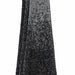 6' Glittered & Beaded Ombre Cone Tree -Black/Silver - A-202320