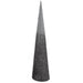 6' Glittered & Beaded Ombre Cone Tree -Black/Silver - A-202320