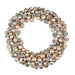 36" Mixed Matte & Reflective Patterened Ball Hanging Wreath -Rose Gold/Silver - A202350