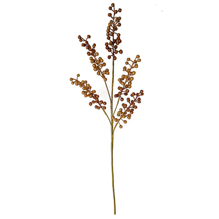 28.5" Glittered Berry Artificial Stem -2 Tone Copper (Pack of 12) - A202378