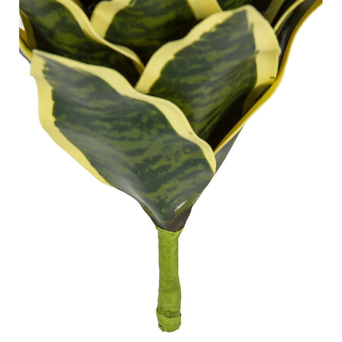 9" Sansevieria Snake Artificial Stem -Green/Cream (Pack of 6) - A-202410