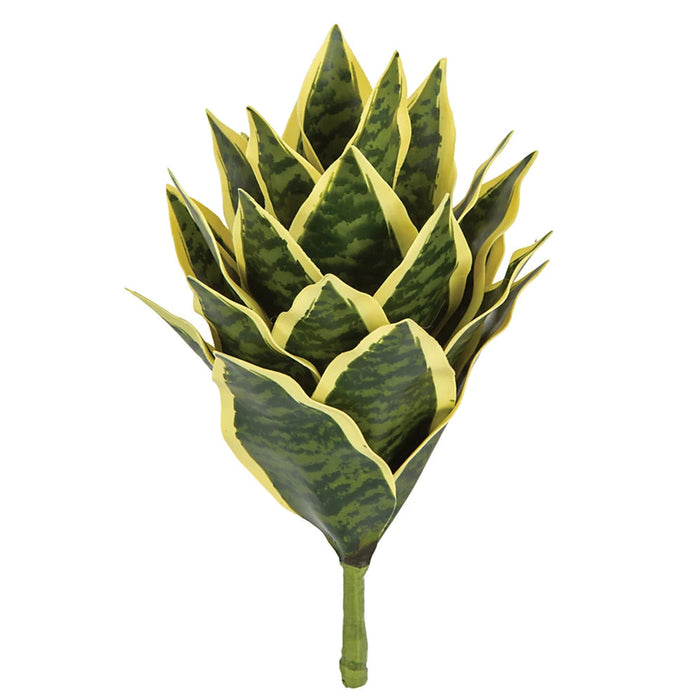 9" Sansevieria Snake Artificial Stem -Green/Cream (Pack of 6) - A-202410