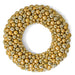 36" Mixed Plastic Matte & Reflective Ball & Tinsel Hanging Wreath -Gold - A202732