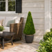 38"Hx20"W Outdoor UV-Proof Artificial English Boxwood Pyramid-Shaped Topiary -Green - A202750