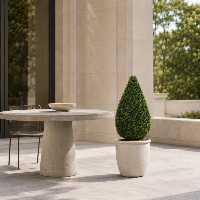 36"Hx16"W Outdoor UV-Proof Artificial English Boxwood Teardrop-Shaped Topiary -Green - A202760