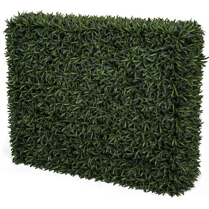 30"Hx37"W"x14"D Outdoor UV-Proof Artificial Podocarpus Topiary Hedge -2 Tone Green - A202830