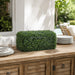 12"Hx24"Wx12"D Outdoor UV-Proof Artificial Podocarpus Leaf Topiary Hedge -2 Tone Green - A-202835