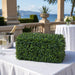 12"Hx24"Wx12"D Outdoor UV-Proof Artificial Podocarpus Leaf Topiary Hedge -2 Tone Green - A-202835