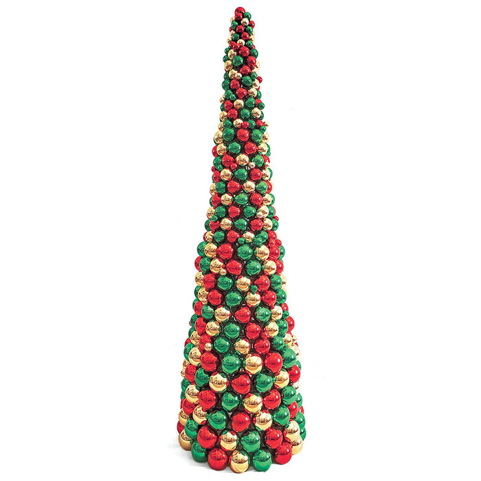 5' Reflective Plastic Ball Cone Topiary -Mixed Colors - A202900