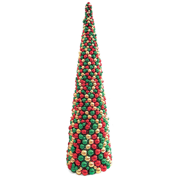 7' Reflective Plastic Ball Cone Topiary -Mixed Colors - A202910