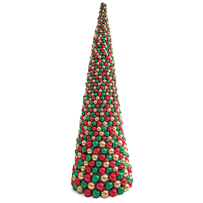 10' Reflective Plastic Ball Cone Topiary -Mixed Colors - A202920