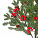 30" PE Artificial Fir, Pinecone & Berry Stem -Red/Green (Pack of 6) - A-210030