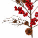25" Foam Berry & Pinecone Artificial Stem -Red/Brown (Pack of 6) - A210050