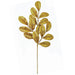 19" Glittered Artificial Apple Leaf Stem -Gold (pack of 24) - A220140