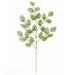 36" Glittered Artificial Leaf Stem -Green (Pack of 24) - A220650
