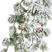 36" Hanging Flocked Artificial Butte Pine & Pinecone Stem -White/Green (Pack of 12) - A-231640