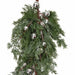 48"Hx12"W Soft-Touch Artificial Cedar & Ball Teardrop Swag -Green/Silver (Pack of 2) - A-231962