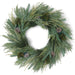 28" PE Artificial Mixed Cedar, Pine, Pinecone & Berry Wreath -Green/Blue - A-232200
