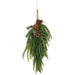 22" Soft-Touch Artificial Norfolk Pine & Pinecone Teardrop Swag -Green (Pack of 6) - A-232470