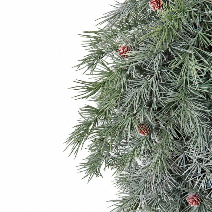 33" Frosted Artificial Blue Spruce & Pinecone Wreath -Gray/Blue (Pack of 2) - A-232960