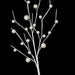 29" Pearled Artificial Berry Stem -White/Silver (Pack of 12) - A-233000