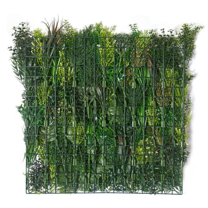 30"x30" UV-Proof Outdoor Artificial Mixed Foliage Wall Mat -Green/Burgundy - A-234000