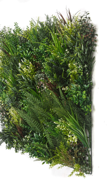 30"x30" UV-Proof Outdoor Artificial Mixed Foliage Wall Mat -Green/Burgundy - A-234000