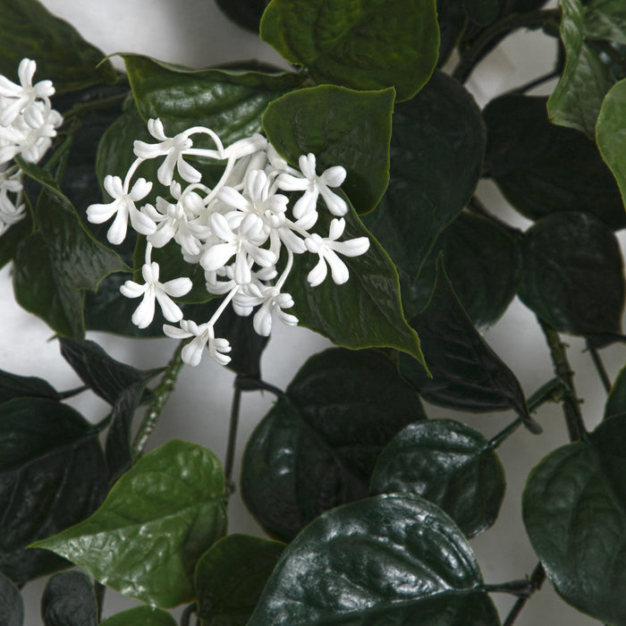36" Outdoor UV-Proof Artificial Jasmine Flower Bush -White (Pack of 2) - A-234010