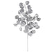 25" Metallic Artificial Silver Dollar Eucalyptus Leaf Stem -Silver (Pack of 24) - A-240073