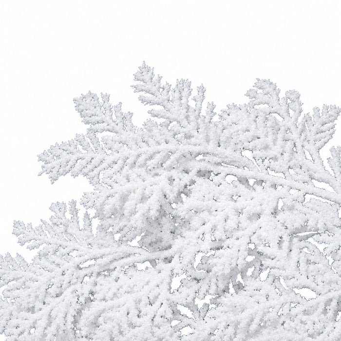 22" Flocked Artificial Cedar Stem -White (Pack of 36) - A-240104