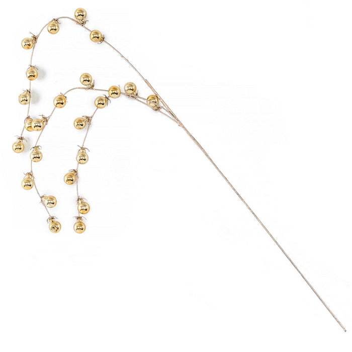 26" Hanging Ball Branch Stem -Gold (Pack of 12) - A-240242