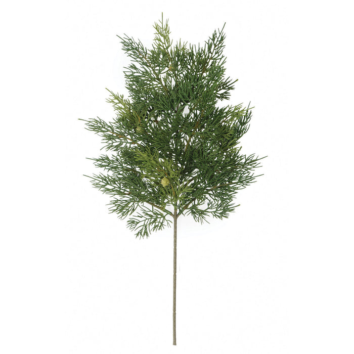 20" Cedar Artificial Stem -Green (Pack of 12) - A-240450