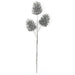 17" Metallic Artificial Plastic Pinecone Stem -Silver (Pack of 12) - A-240466