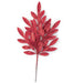 20.5" Glittered Artificial Bay Leaf Stem -Red (Pack of 24) - A-250000