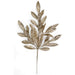 20.5" Glittered Artificial Bay Leaf Stem -Champagne/Gold (Pack of 24) - A-250004