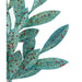 27" Glittered Artificial Bay Leaf Stem -Aqua/Red (Pack of 12) - A-250010